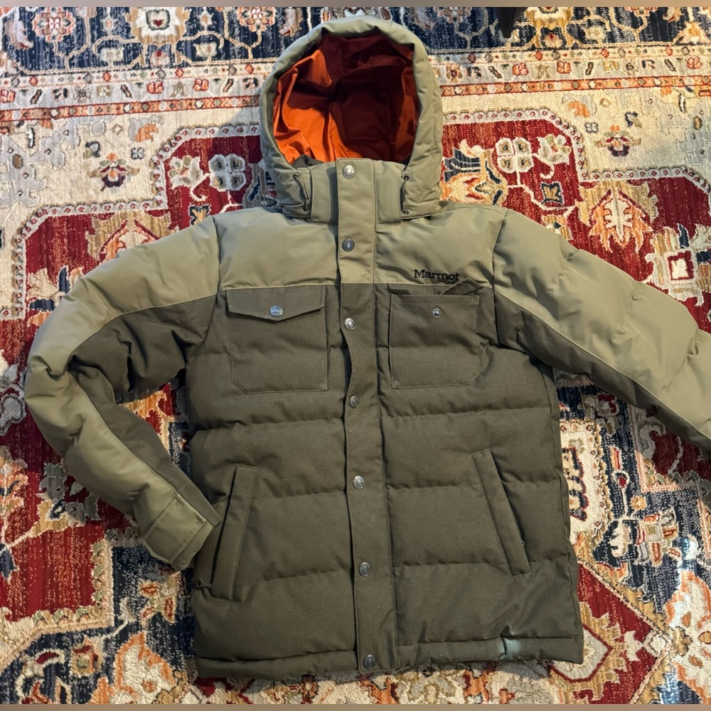 Marmot Fordham Jacket 700 Fill Goosedown Jacket Zip Up Men’s Size Small